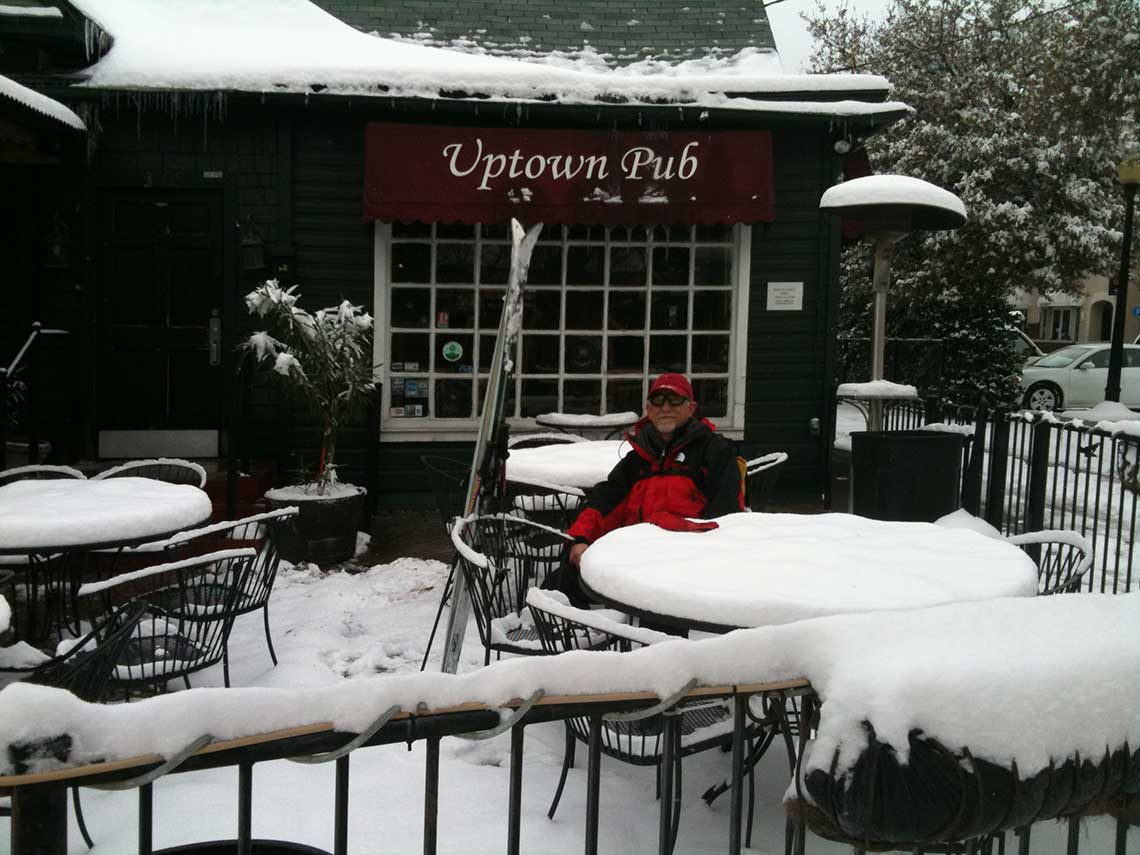 Uptown Pub Patio in the Snow
